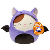 Squishmallows Mačka Cam v kostumu modrega netopirja, 20 cm