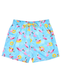 Živahne moške plavalne hlače Flamingo na počitnicah