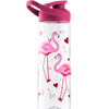 Živahna steklenica za vodo Srčki in flamingi, 700 ml