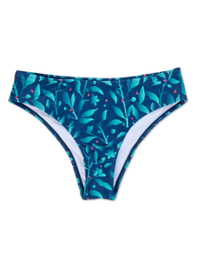 Srednje visoke bikini hlačke Turkizne rože