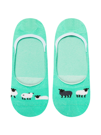 Živahne skrite nizke nogavice Črna ovca