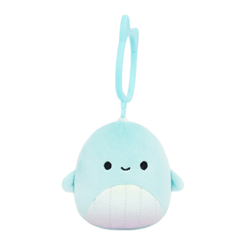 Squishmallows obesek za ključe Shah – kit z mavričnim trebuhom, 9 cm