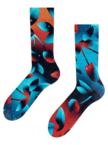 Rebraste nogavice Temne češnje