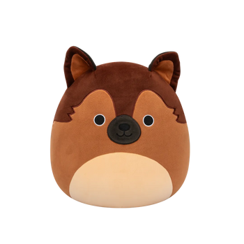 Squishmallows Mario – rjavi nemški ovčar, 30 cm