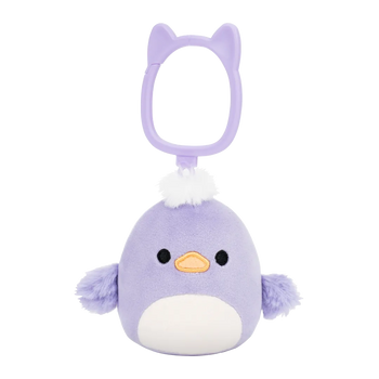 Squishmallows obesek za ključe Daquarius – vijolična račka, 9 cm