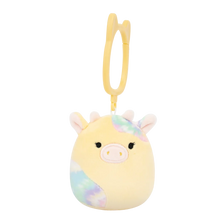 Squishmallows obesek za ključe Rina – krava s tie-dye lisami, 9 cm