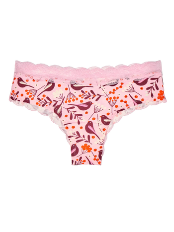 Ženske čipkaste hlačke Ptički in jagode