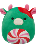 Squishmallows Ruben – zelena krava z vrtinčastim trebuhom, 20 cm