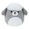 Squishmallows Arnold, siv in bel ovčarski pes, 13 cm