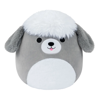 Squishmallows Arnold, siv in bel ovčarski pes, 13 cm