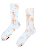 Bež rebraste nogavice tie-dye