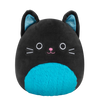 Squishmallows Eponine – črna mačka z neonsko modrim kosmatim trebuhom in bleščečimi ušesi, 20 cm