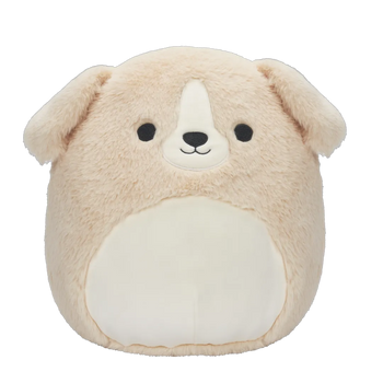 Squishmallows Fuzzamallows – rumenorjavi pes Stevon, 30 cm