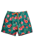 Živahne moške plavalne hlače Hibiskus