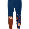 Živahne otroške hlačne nogavice Ježek in gobe