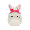 Squishmallows Coralie – kremasti zajec s kosmatim trebuhom, 20 cm