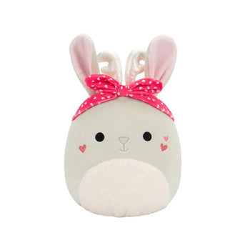 Squishmallows Coralie – kremasti zajec s kosmatim trebuhom, 20 cm