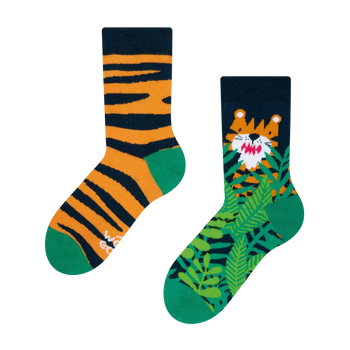 Živahne otroške nogavice Tiger