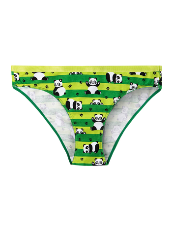 Živahne ženske hlačke Panda in črte