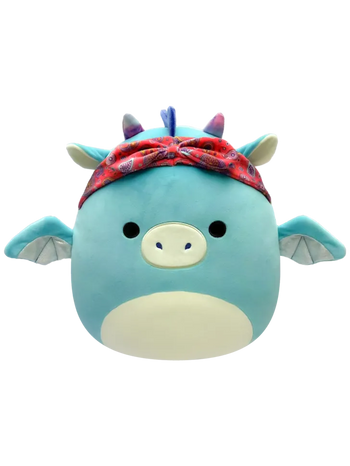 Squishmallows Zelenomodra zmajčica Tatiana z bandano, 20 cm