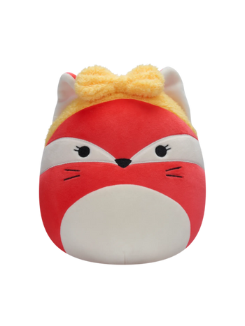 Squishmallows Rožnata lisica Fifi z rumenim trakom, 20 cm