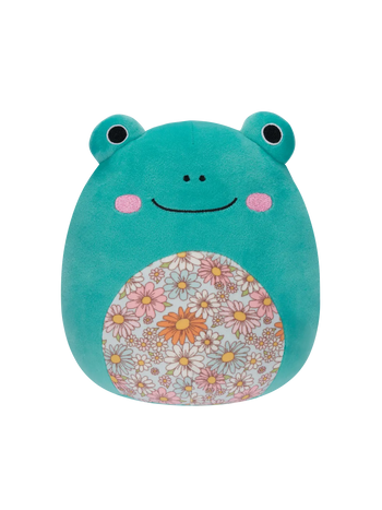 Squishmallows Turkizna žaba s cvetličnim trebuhom Robert, 20 cm