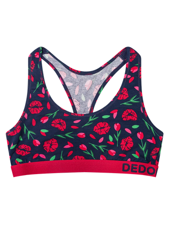 Živahni ženski modrček Tulipanove ustnice