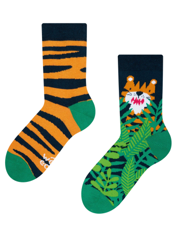 Živahne otroške nogavice Tiger
