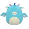 Squishmallows Tatiana – zelenomodra zmajčica z zaprtimi očmi, 20 cm