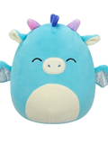 Squishmallows Tatiana – zelenomodra zmajčica z zaprtimi očmi, 20 cm