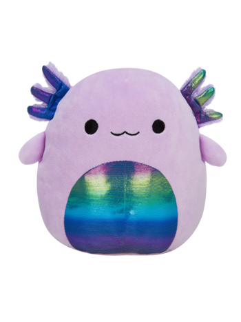 SQUISHMALLOWS Vijoličasti aksolotl Monica, 20 cm