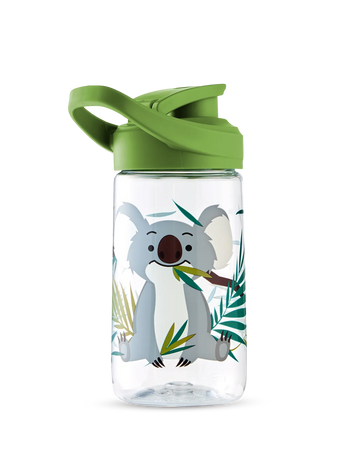 Živahna steklenica za vodo Koala in listi, 470 ml