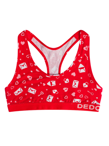 Živahni ženski modrček Ljubezenska pisma