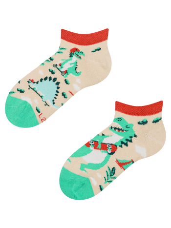 Živahne otroške kratke nogavice Skatepark za dinozavre