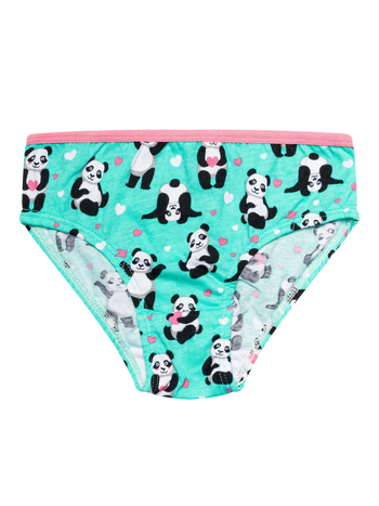 Živahne dekliške hlačke Panda in srčki