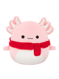 Squishmallows Archie – roza aksolotl s kosmatim šalom, 30 cm