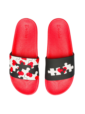 Živahni natikači Srčaste puzzle