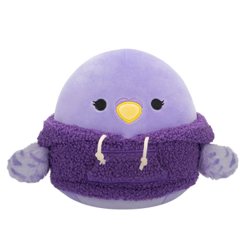Squishmallows Anoushka – dolgorepa papiga z volnenim puloverjem, 20 cm