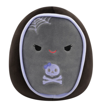 Squishmallows Julianne – siva in vijolična krsta z nagajivimi očmi, 20 cm