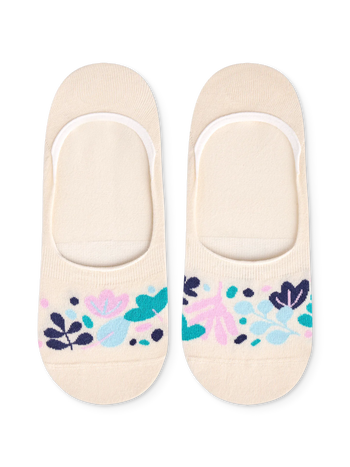 Živahne skrite nizke nogavice Turkizni listi