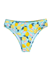 Srednje visoke bikini hlačke Poletne limone