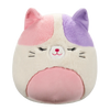 Squishmallows Fuzzamallows – vijolična in rožnata domača mačka Nell, 30 cm