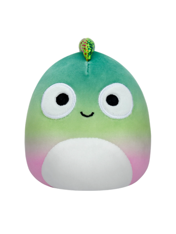 Squishmallows 2 v 1 Kameleon Denton in Kačja pastirica Heather, 13 cm