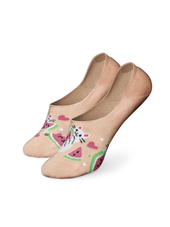 Živahne skrite nizke nogavice Lubeničasta mačka