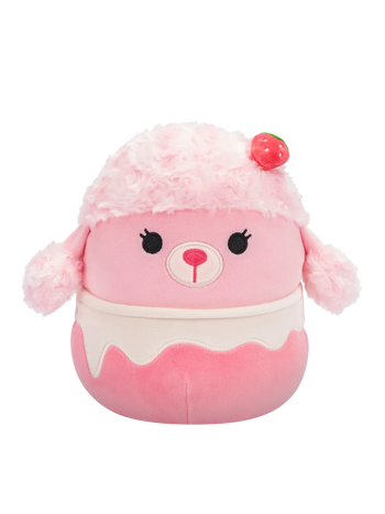 Squishmallows Pudelj jagodni mlečni napitek Chloe, 20 cm