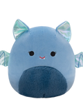 Squishmallows Este – modri netopir s kosmatim trebuhom in ušesi s kovinskim sijajem, 20 cm