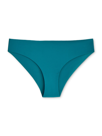 Zelenomodre ženske brezšivne hlačke