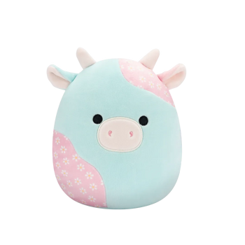 Squishmallows Yamaris – metina in rožnata cvetlična krava, 20 cm
