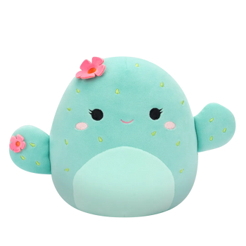 Squishmallows Graciela – metino zelen sodčkast kaktus z rožnatimi cvetovi, 20 cm