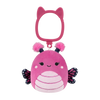 Squishmallows obesek za ključe Marcelina – malinasto rožnati metulj monarh, 9 cm